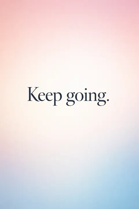 Motivational wallpaper with the phrase Keep going in elegant serif type
